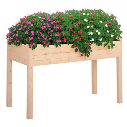 Raised Garden Bed / Elevated Urban Planter Table with Fabric Liner, 122.5 x 56.5 x 76 cm, Wood