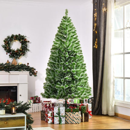 árbol de Navidad Artificial de 210 cm con 968 Ramas Decoración Navide?a para Interior Fiestas ?100x210 cm Verde