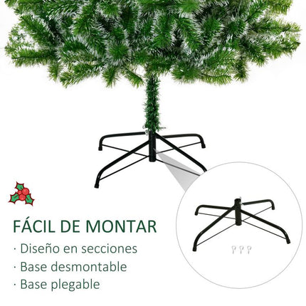 árbol de Navidad Artificial de 210 cm con 968 Ramas Decoración Navide?a para Interior Fiestas ?100x210 cm Verde
