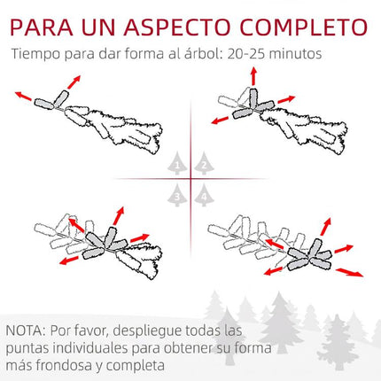 árbol de Navidad Estrecho Nevado 180 cm con 395 Ramas y Soporte de Metal Plegable para Salón Interior Verde