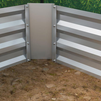 8.6 x 3 x 1ft Metal Planter Box with Mini Greenhouse, Galvanized Raised Garden Bed with Cover, Green and Silver