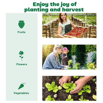 8.6 x 3 x 1ft Metal Planter Box with Mini Greenhouse, Galvanized Raised Garden Bed with Cover, Green and Silver