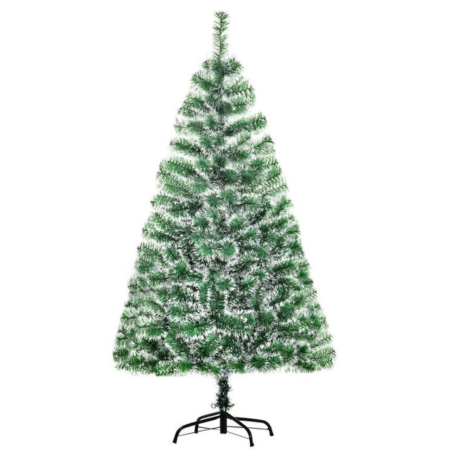 Albero di Natale Artificiale da 416 Rami in PET con Base in Metallo, ?75x150 cm, Verde