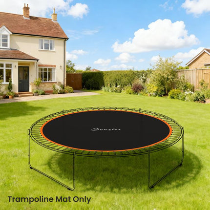 Trampoline Replacement Mat, Fits 12 feet Trampoline w/ 72 V-Hooks & 5.5 inch Springs (Spring & Frame not Included), Orange