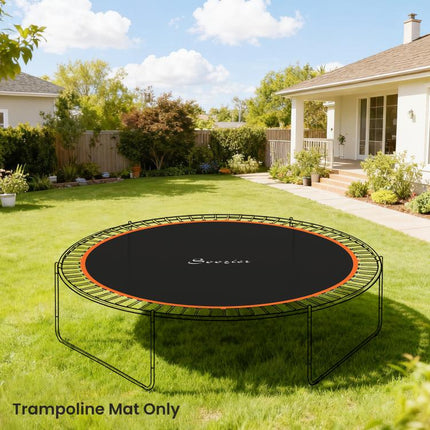 Trampoline Replacement Mat, Fits 12 feet Trampoline w/ 72 V-Hooks & 5.5 inch Springs (Spring & Frame not Included), Orange