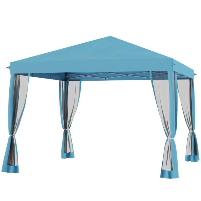10 x 10 Pop Up Canopy Tent, Outdoor Patio Gazebo with Netting, Carry Bag Included
