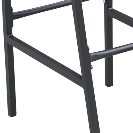 3 Piece Bar Height Outdoor Bistro Set for 2, Charcoal Gray
