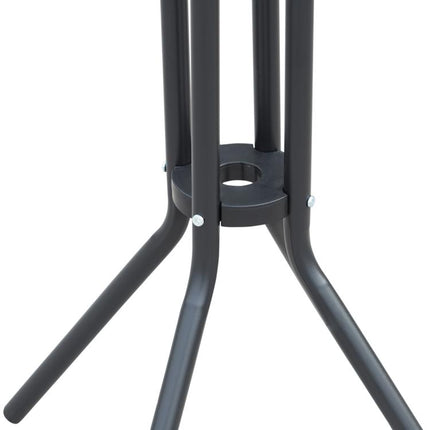 3 Piece Bar Height Outdoor Bistro Set for 2, Charcoal Gray