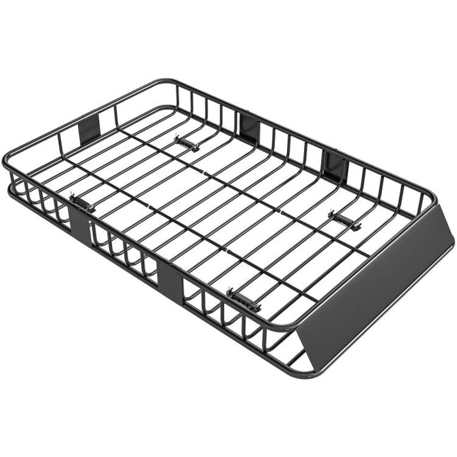 Car Roof Rack Basket, 63.8 inch x 39 inch x 6.3 inch Adjustable Cargo Basket for Cars, SUVs, Vans and RVs, 220 lbs Capacity, Black