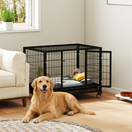 Indoor/Outdoor Puppy Playpen/Cage with Wheels 92×62×75cm
