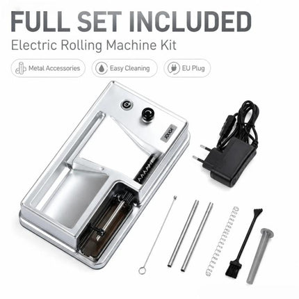 Automatic tobacco filling machine, practical cigarette rolling device for 6.5 mm and 8 mm tubes, handy smoking accessory, ideal gift idea for birthdays and Christmas celebrations.