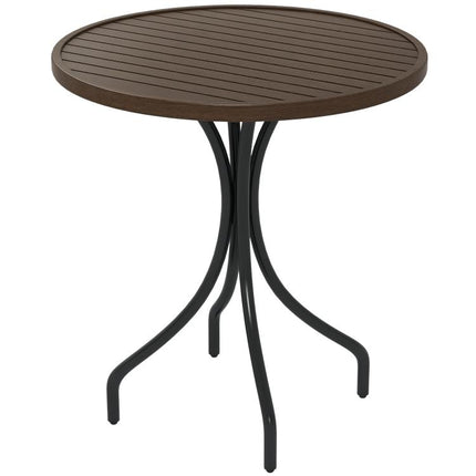 Φ66cm Galvanised Steel Garden Table - Brown