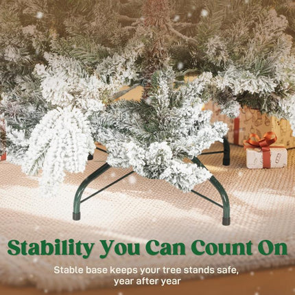 5ft Super Flocked Christmas Tree - Green/White