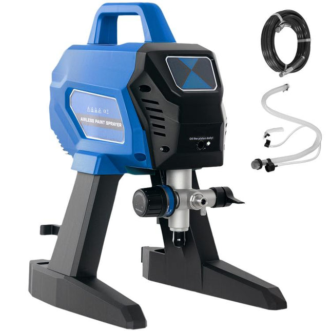 Airless Paint Sprayer, Thinning-Free Electric Paint Spray Gun for Walls, Fences & DIY Projects, 200 Bar High Pressure, 1.5L/min Flow Rate, 7.5m Hose, Indoor & Outdoor Use, Dark Blue