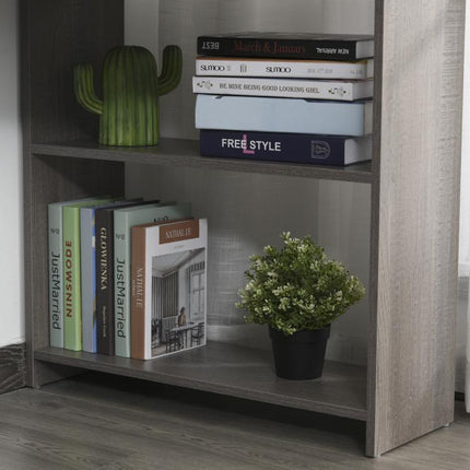 L-Shaped Corner Computer Desk w/ 2 Shelves Wide Worktop Keyboard Tray Drawer & CPU Stand Home Office Study Bedroom Furniture Grey