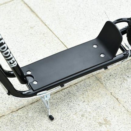 Teen Kick Scooter with Adjustable Handlebar, Inflatable Wheels, Two Brakes, Black