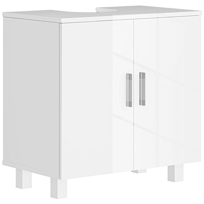 Bathroom Under Sink Cabinet for Basin without or with Pedestal - High Gloss White