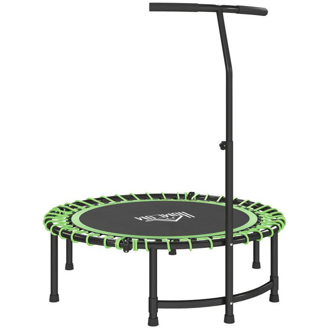 Mini Round Steel Frame Trampoline w/ Adjustable Handle, Green