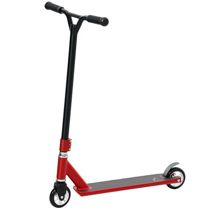 Stunt Scooter, 360 Degrees Entry Level Tricks Scooter w/ Lightweight Aluminium Deck and ABEC 7 Bearing, For Age 14+ Beginners, Red