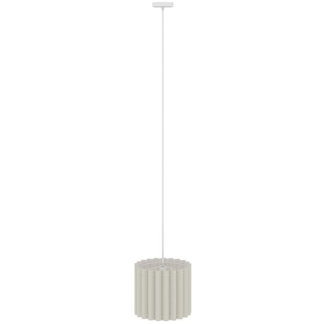 Linen Pendant Light, Bedside Ceiling Lamps with E27 Bulb, Modern Hanging Lights for Living Room, Bedroom, Kitchen, Hallway, White
