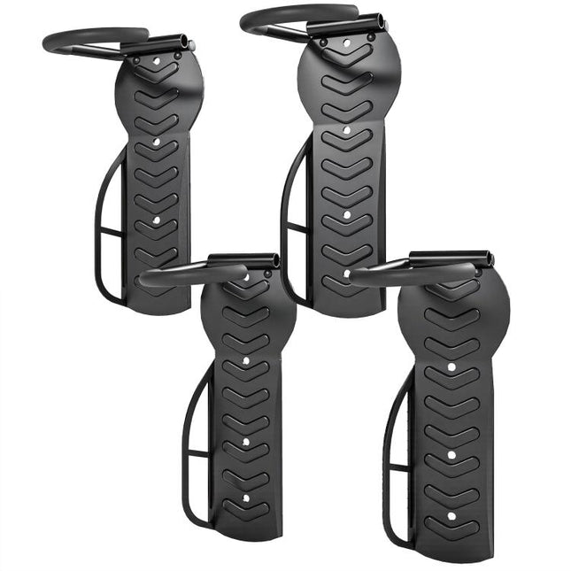 4 Pack Bike Rack, Wall Mounted Bicycle Hanger Hook, Foldable Garage Bike Wall Rack, Bicycle Storage Holder for Indoor Outdoor Use