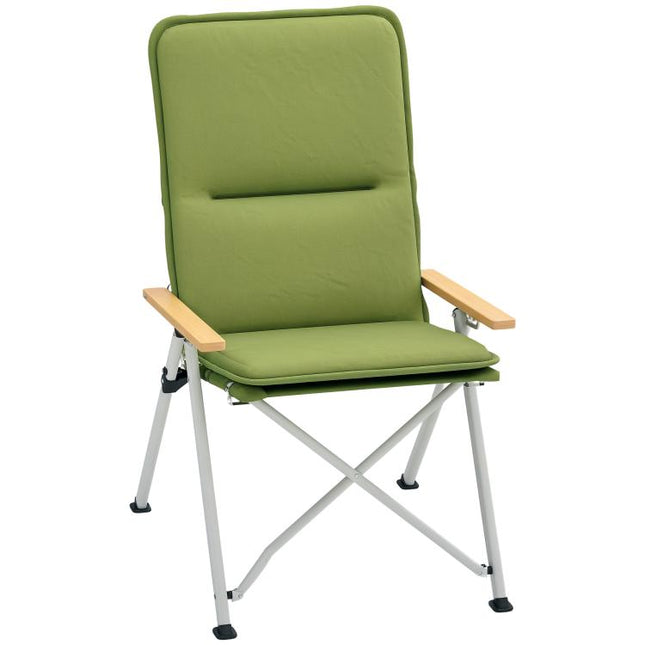 Portable Padded Camping Chair, with Bag - Green