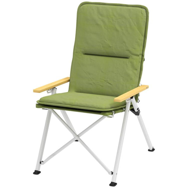 Portable Padded Camping Chair, with Bag - Green