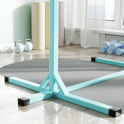 Height Adjustable Gymnastics Horizontal Bar for Kids, Children Junior Kip High Bar Fitness, Light Blue