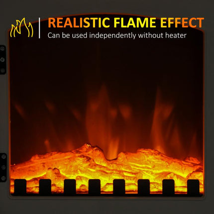1kW-2kW Vintage Electric Fireplace Heater - White