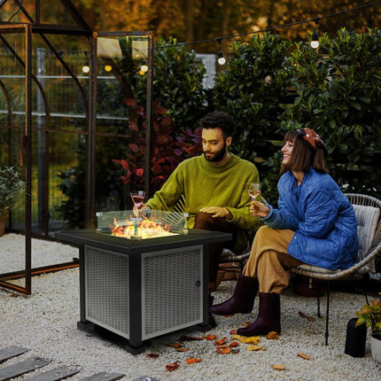 81 x 81cm 50,000 BTU Gas Fire Pit Table - Grey