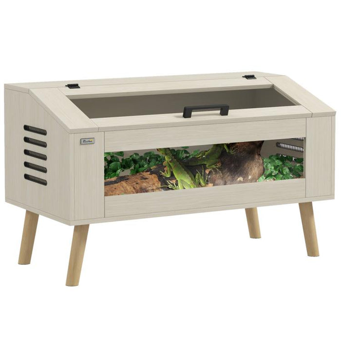 140L Vivarium for Snakes, Lizards, Horned Frogs, Chameleons, Hamsters, Gerbils with Tempered Glass Windows