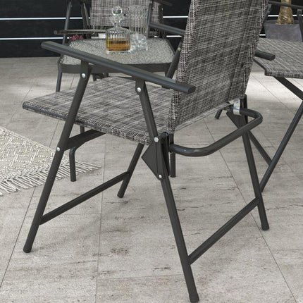 Four-Piece Metal Garden Sofa Set - Mixed Grey