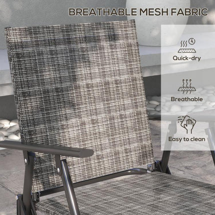 Four-Piece Metal Garden Sofa Set - Mixed Grey