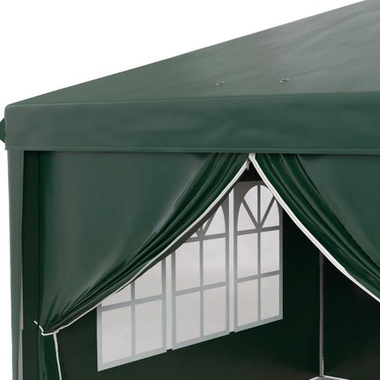 3x6m Pop-Up Gazebo, with Curtain Walls and Windows, Green
