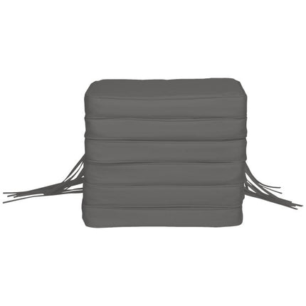 Set of 6 Pcs Chair Cushion, 42Lx42Wx5T cm-Grey