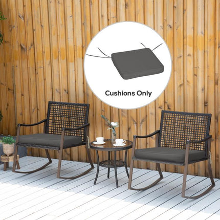 Set of 6 Pcs Chair Cushion, 42Lx42Wx5T cm-Grey