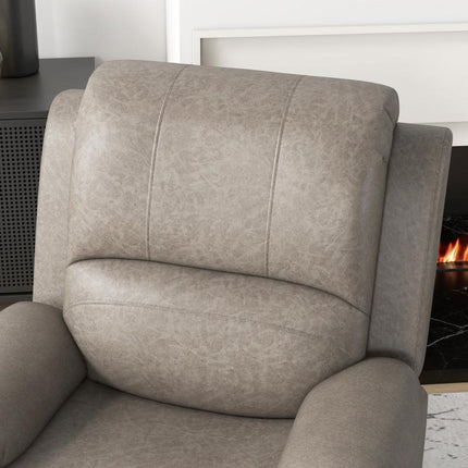 Recliner Chair, Microfibre Reclining Chair with Adjustable Leg Rest, Cup Holders, Recliner Armchair for Home Living Room, Brown