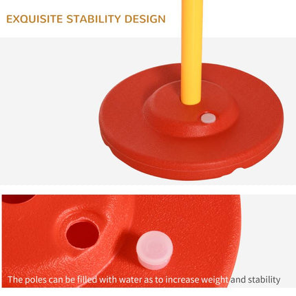 Dog Agility Equipment Portable Pet Training Obstacle Set for Dogs 5 Pieces w/ Adjustable High Jumping Pole, Jumping Ring, Weave Poles, Tunnel
