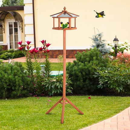 Wooden Bird Table for the garden Feeding Station, 153Hcm