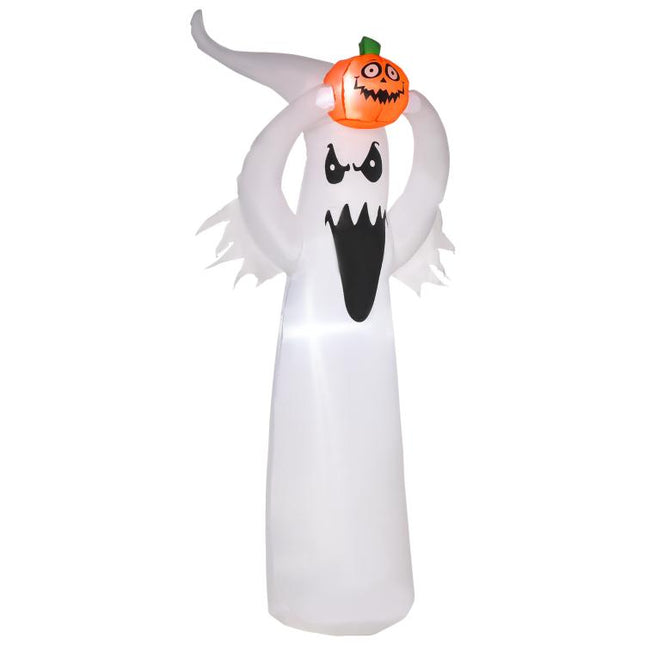 6FT 1.8m LED Halloween Inflatable Decoration Floating Ghost & Pumpkin Party Outdoors Yard Lawn