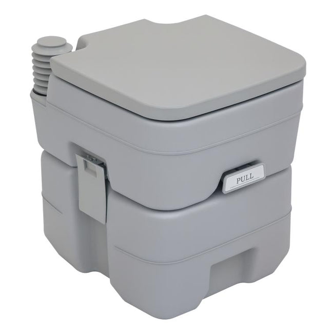 Portable Camping Toilet, 20L Flushable Porta Potty Portaloo with 2 Detachable Tanks, Flush and Double Seal Valve for Outdoor Camping Hiking Travel Caravan