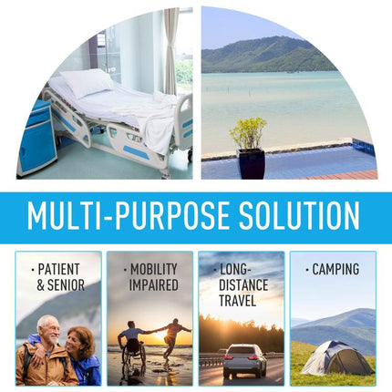 Portable Camping Toilet, 20L Flushable Porta Potty Portaloo with 2 Detachable Tanks, Flush and Double Seal Valve for Outdoor Camping Hiking Travel Caravan