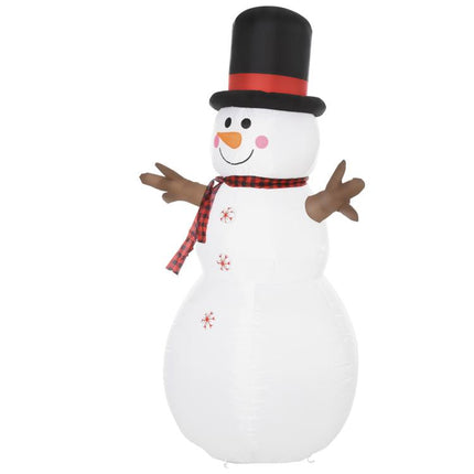 6ft Giant Inflatable Snowman Christmas Decoration w/ LED Lights Accessories Cute Family Fun Seasonal Outdoor Indoor