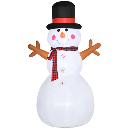 6ft Giant Inflatable Snowman Christmas Decoration w/ LED Lights Accessories Cute Family Fun Seasonal Outdoor Indoor