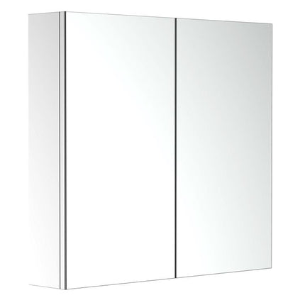 Bathroom Mirror Cabinet, Stainless Steel Wall Mounted  Bathroom Storage Cabinet with Double Doors, 60x55cm