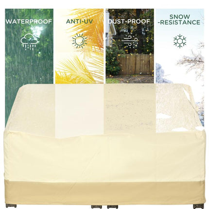 600D Oxford Cloth Furniture Cover 3 Seat Rattan Chair Protector Large Garden Patio Outdoor Waterproof L152 x W87 x H58-79cm