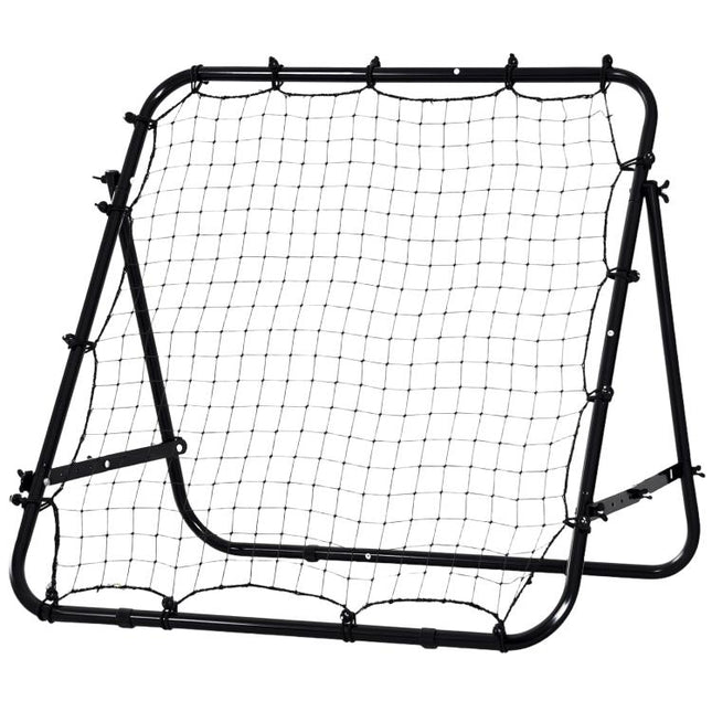 Adjustable Rebounder Net Kickback Target Goal for Teens Adults Training, Black