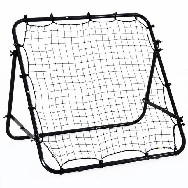 Adjustable Rebounder Net Kickback Target Goal for Teens Adults Training, Black