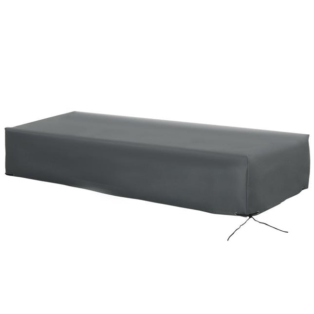 200x73cm Outdoor Garden Rattan Furniture Protective Cover Water UV Resistant Grey