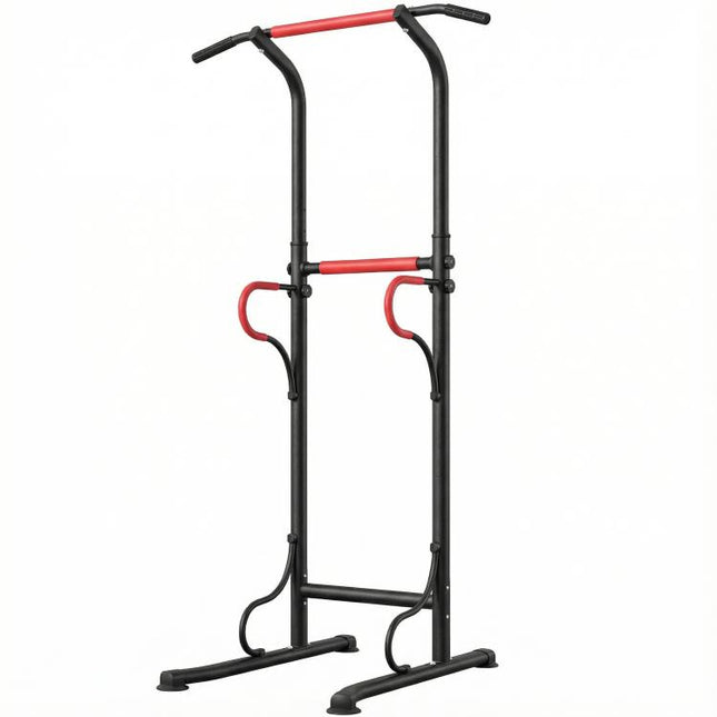 Steel Multi-Use Exercise Power Tower Pull Up Station Adjustable Height W/ Grips